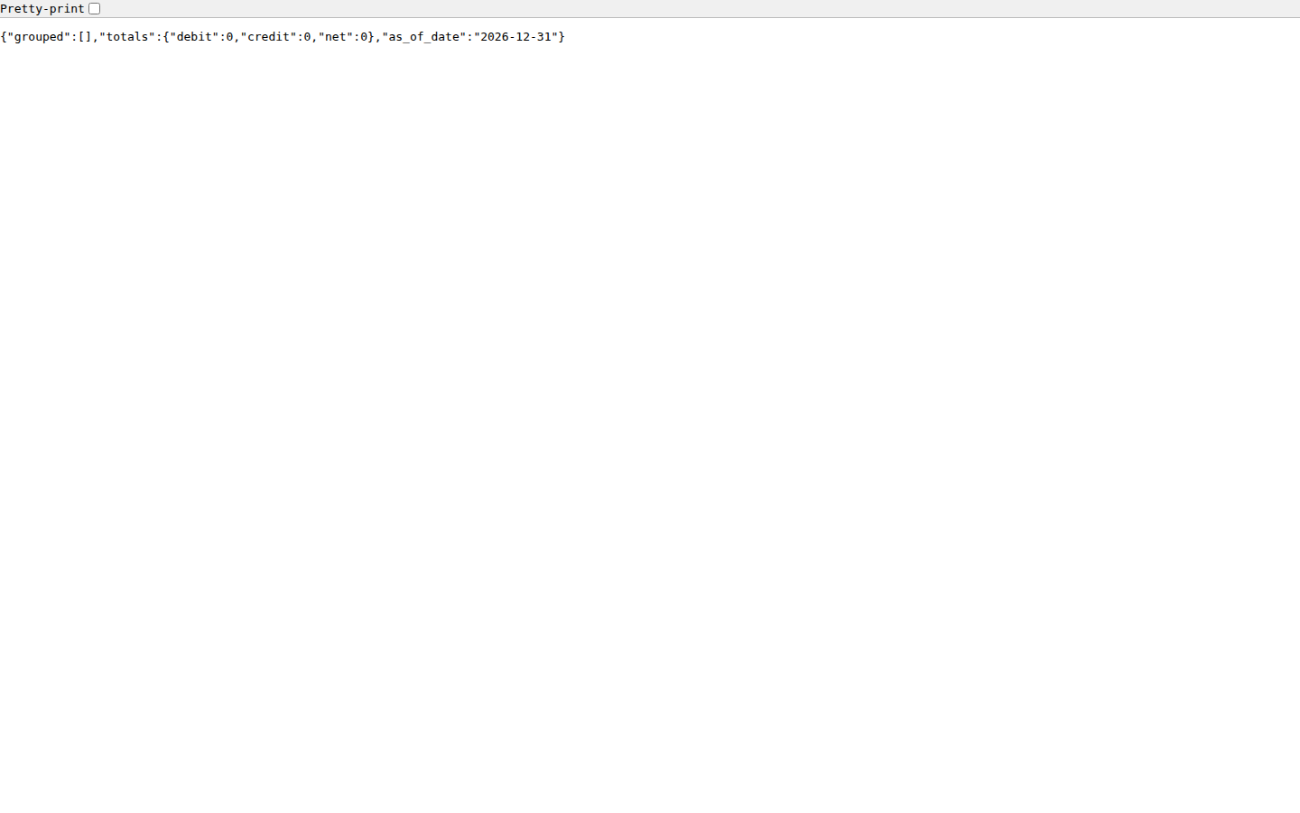 Account balance report