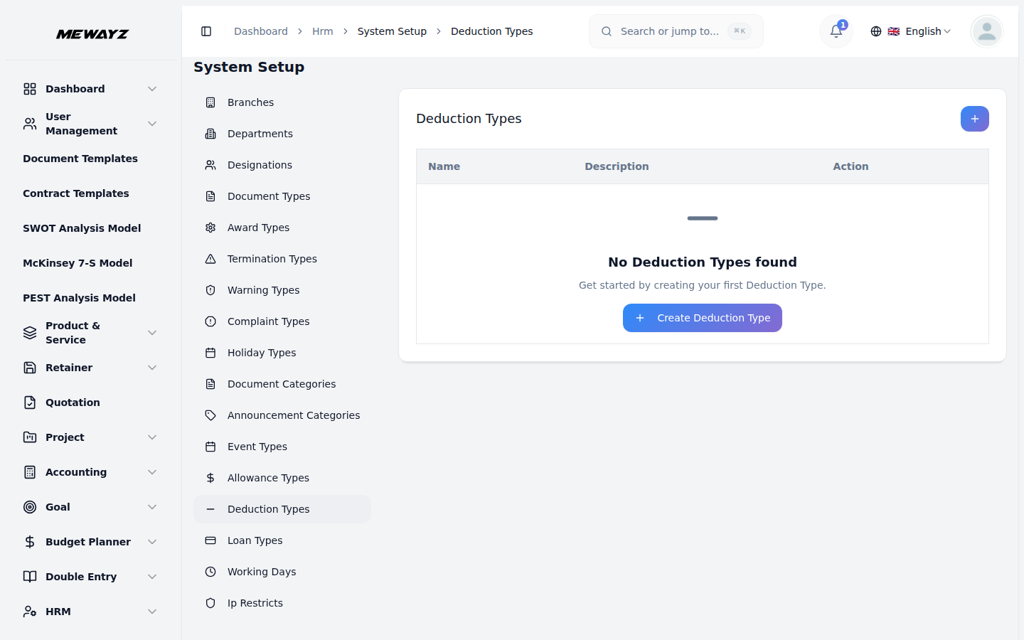 Deduction types