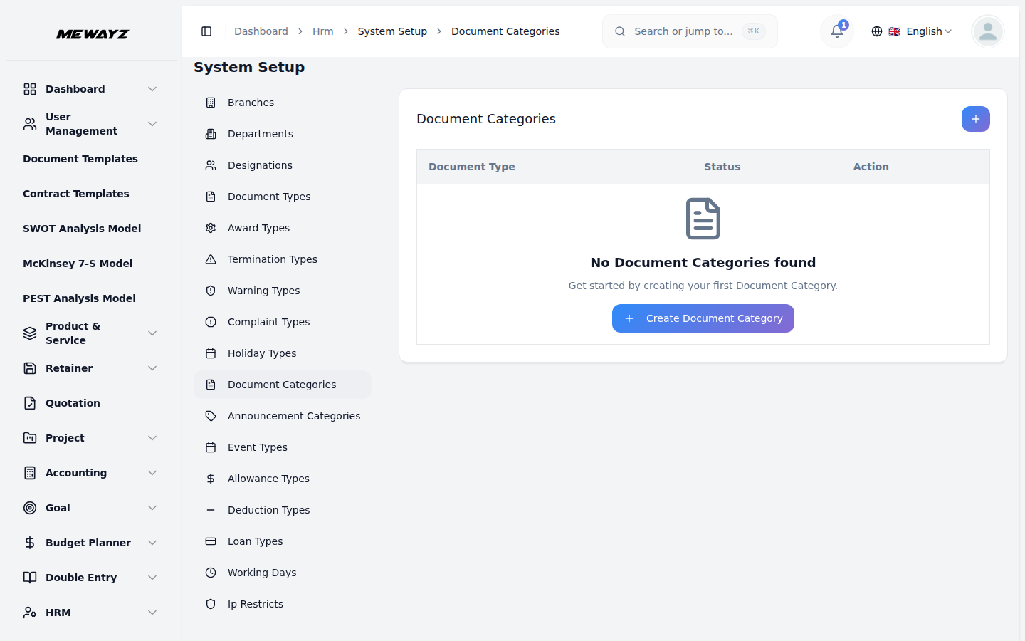 Document categories