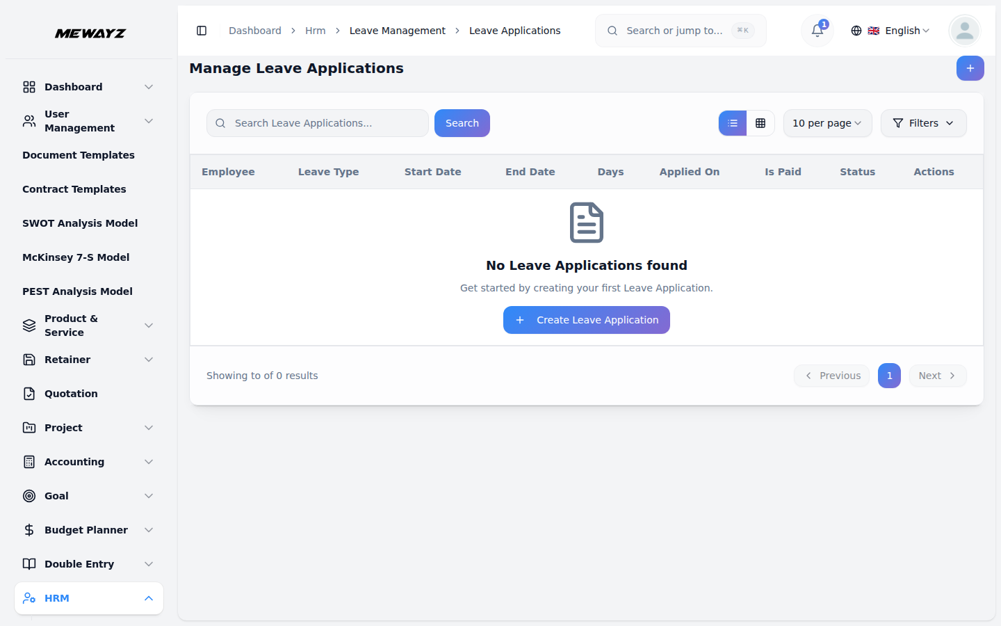 Leave applications