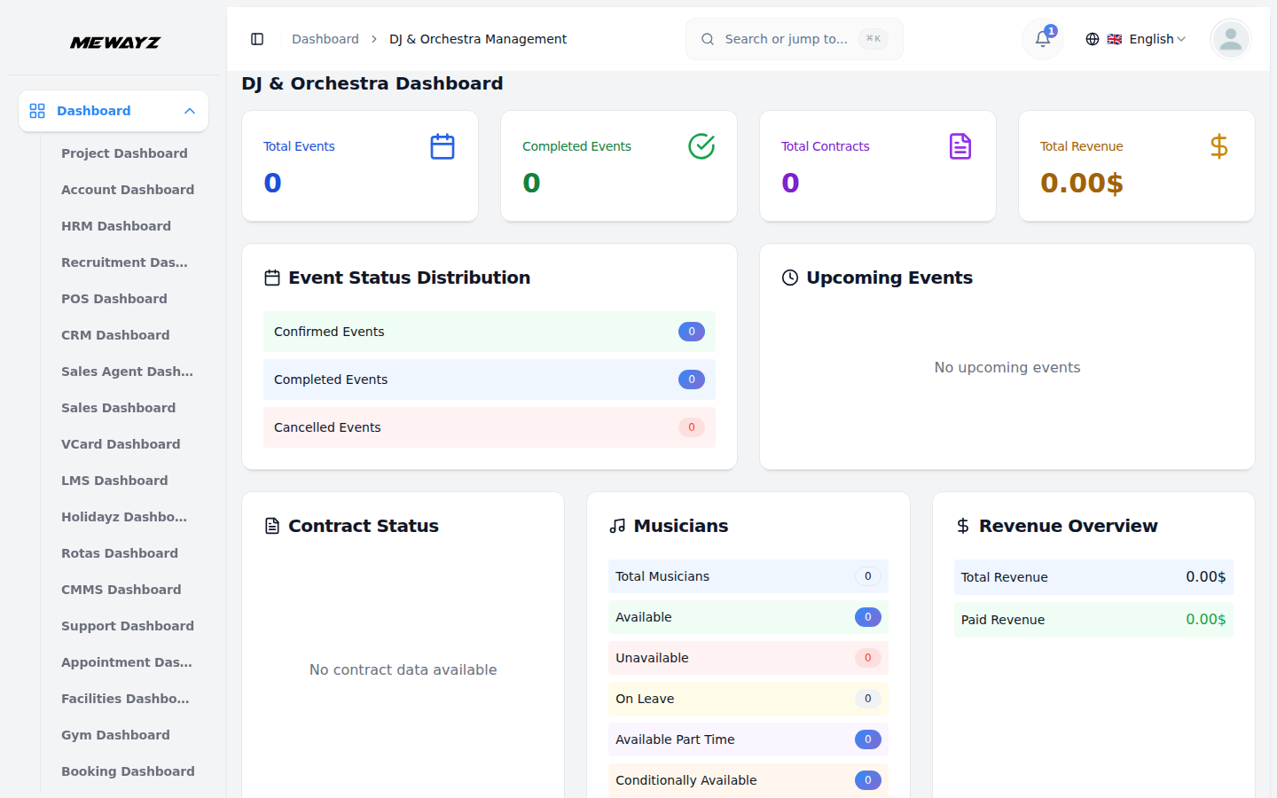 Dj orchestra dashboard