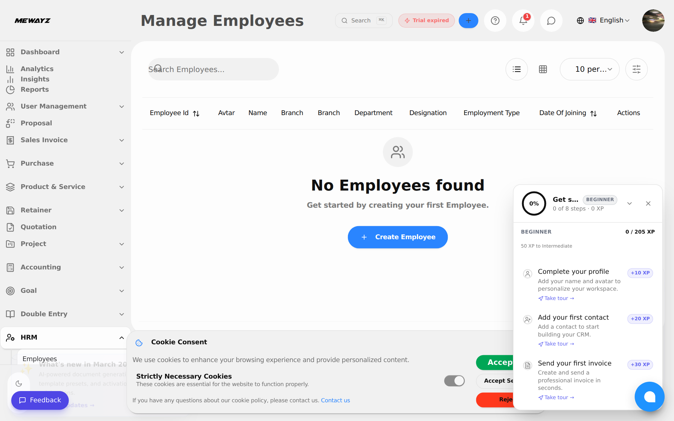 HR and team management in Mewayz