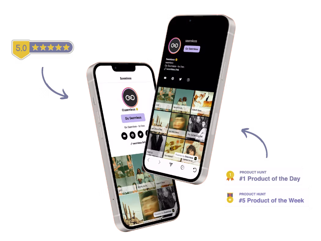 seemless reviews and Product Hunt awards