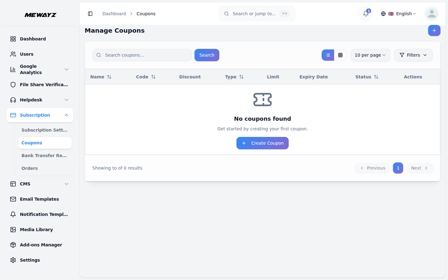 Mewayz White-label Branding — Coupon management