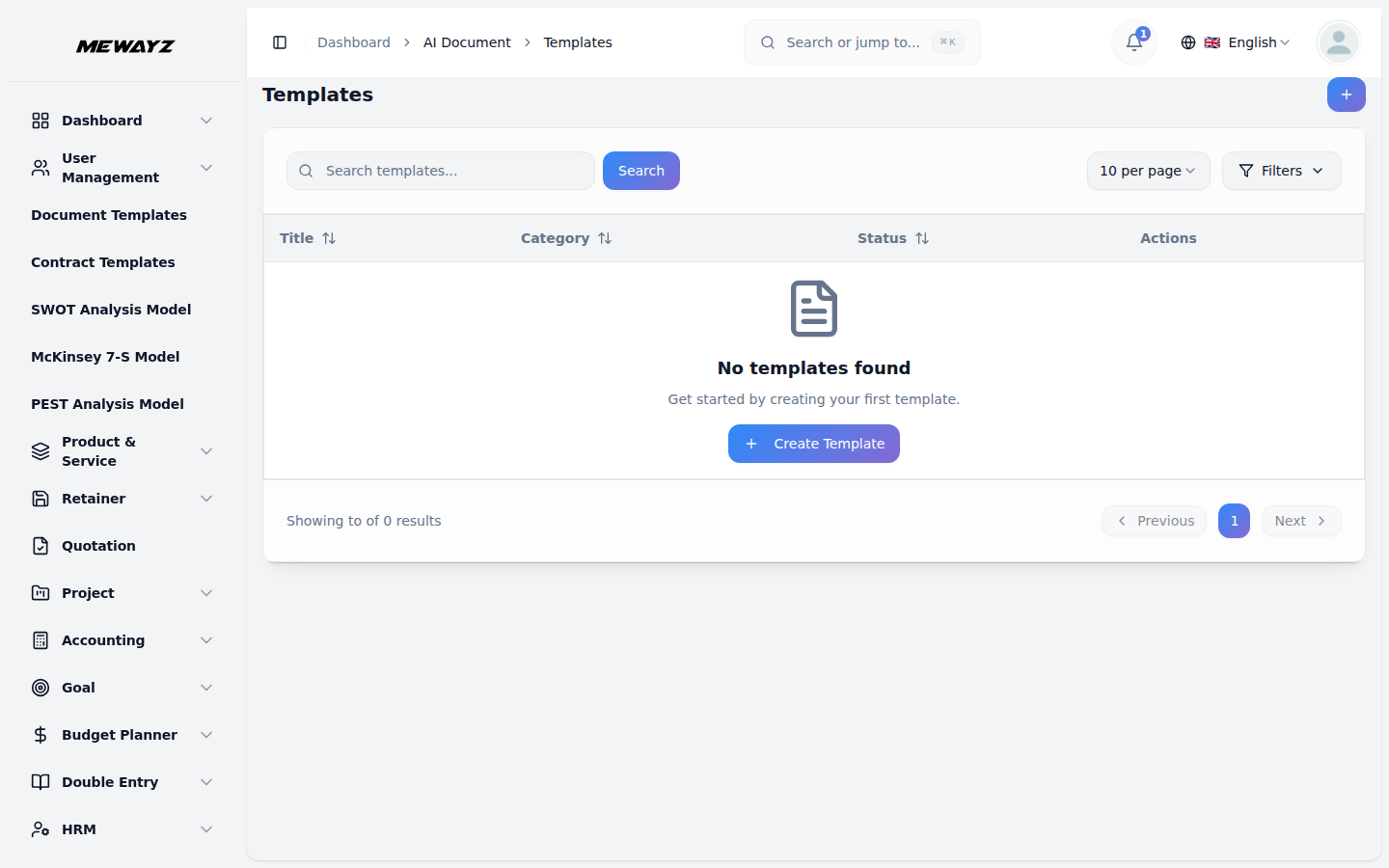 Mewayz AI Document Generator — AI templates