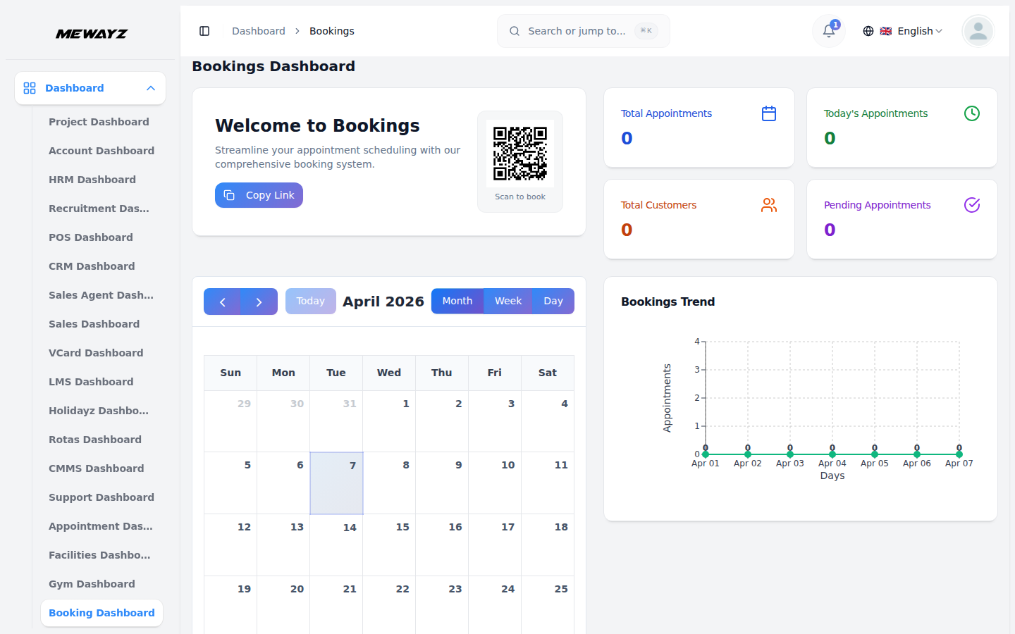 Mewayz Bookings & Scheduling module screenshot