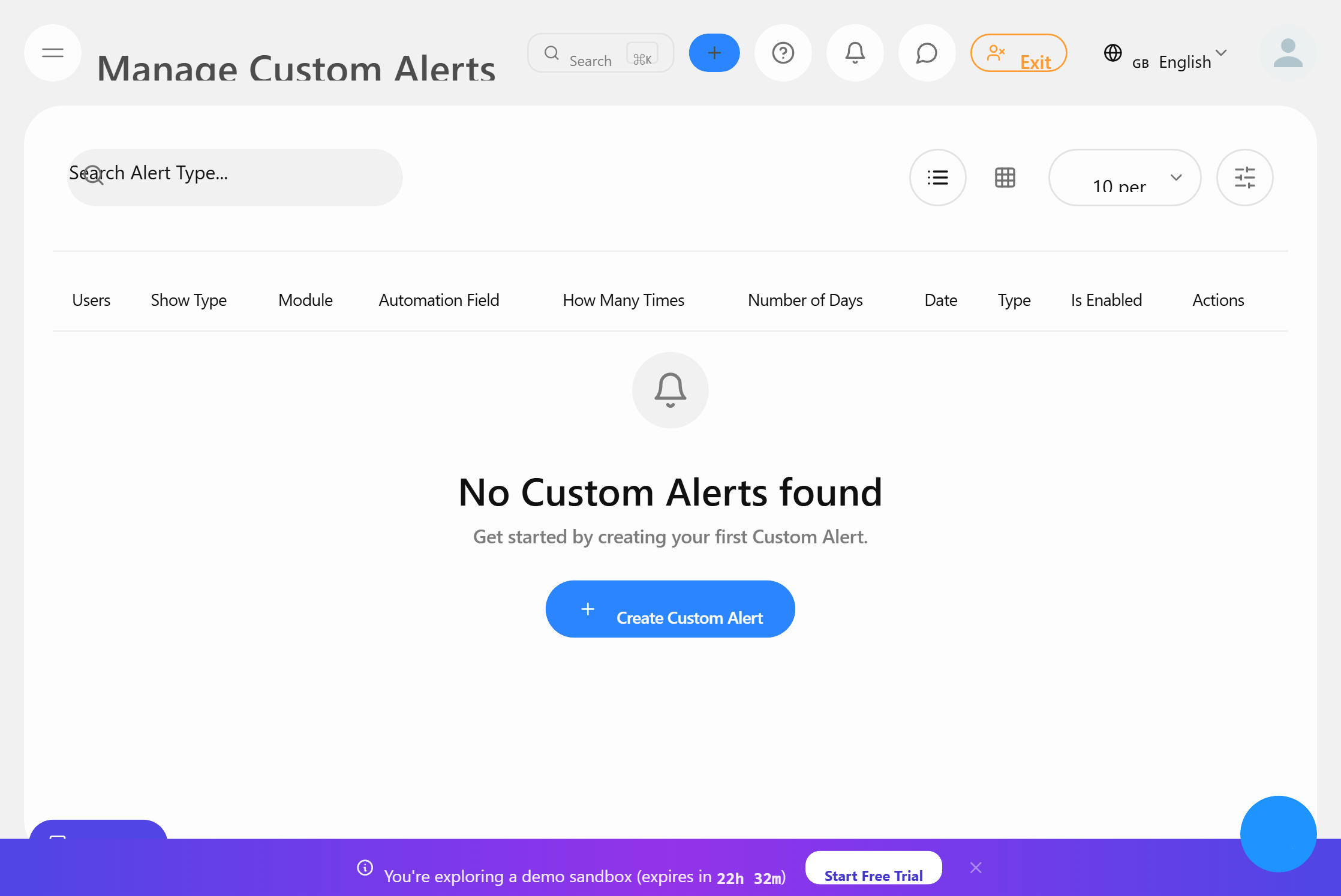 Custom alerts — set conditions and receive real-time notifications