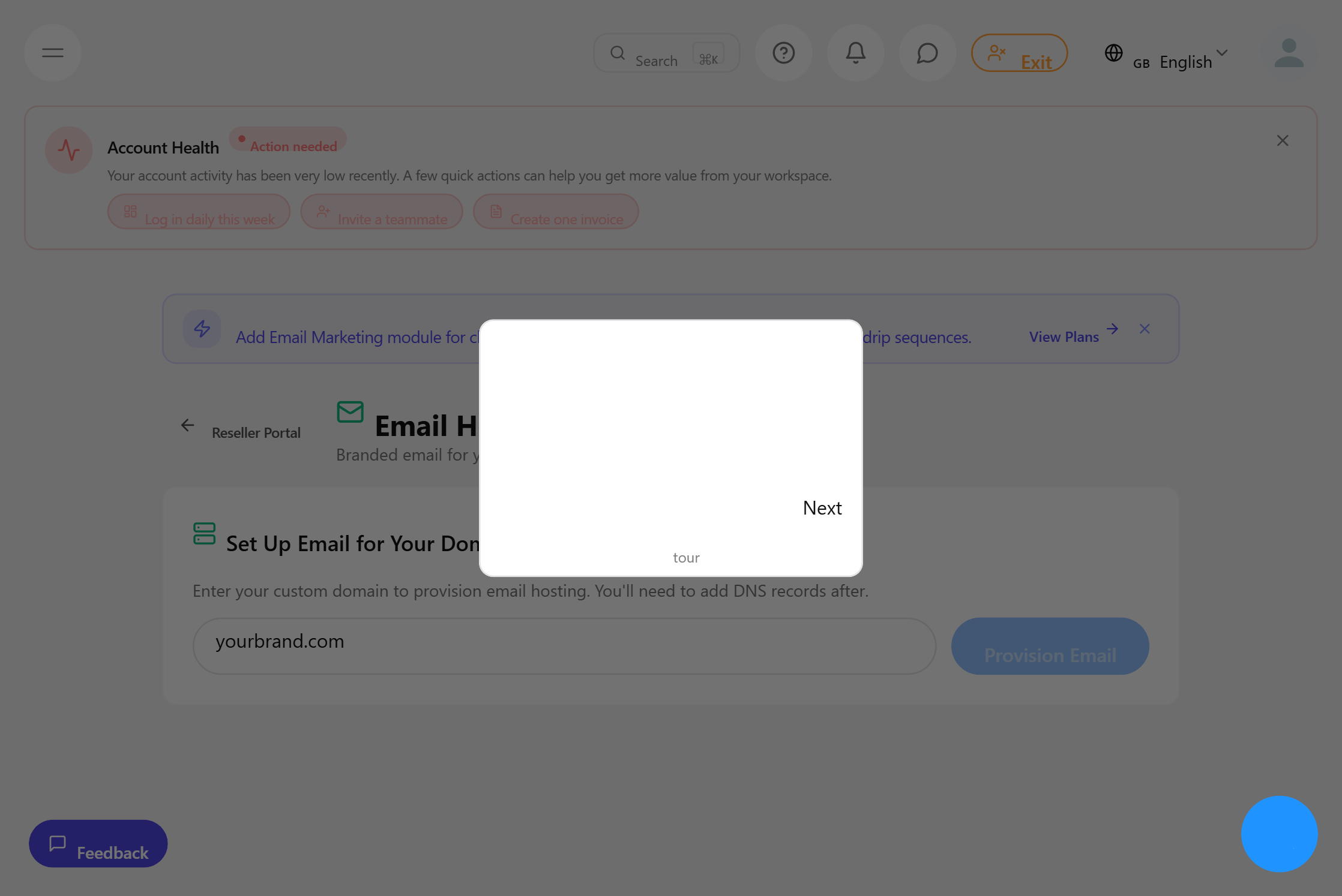 White-label e-poshostingbestuur