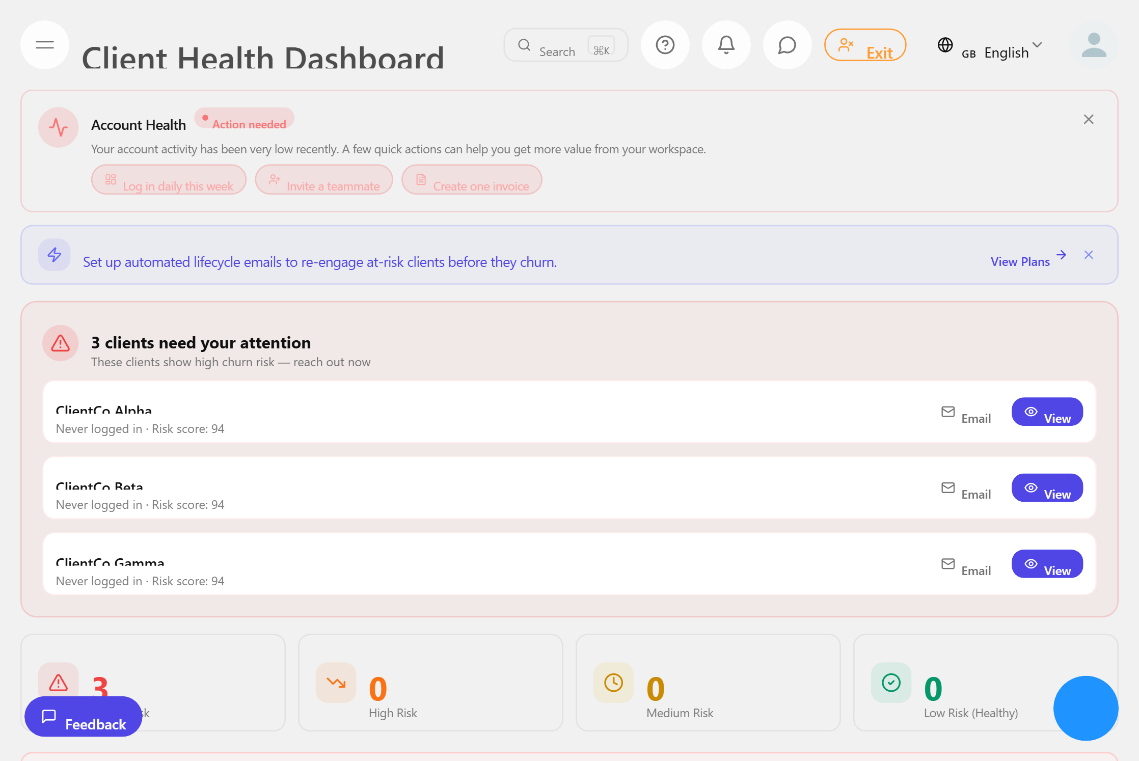 Client Health Scores