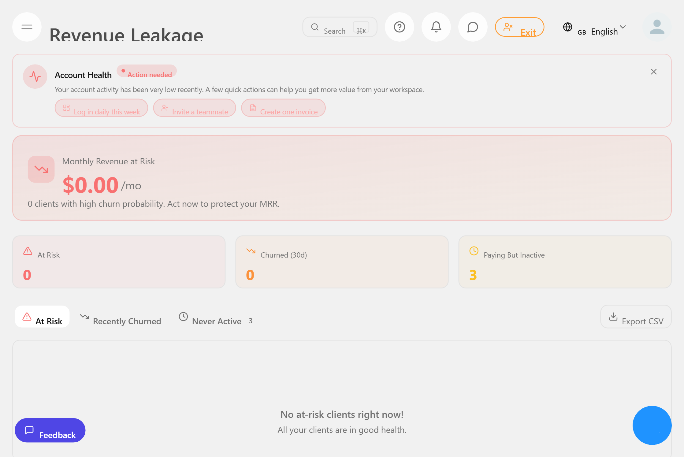 Inkomstelekkasie-opsporing en waarskuwings